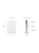 Punkt dostępu UBIQUITI U6-IW 2,4GHz 5GHz RJ-45 PoE biały
