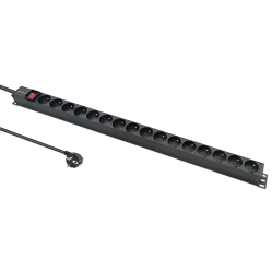 Listwa zasilajaca QOLTEC 54604 PDU 16A 16 x FRENCH Pionowa 1.8m