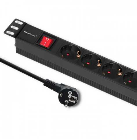 Listwa zasilajaca QOLTEC 54468 1U 16A PDU 6xSCHUKO 2m