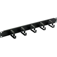 Panel zarządzania kablami TECHLY 5 Rings Without Holes 1U Black