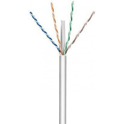 Kabel TECHLY skrętka Cat6a U/UTP drut miedź 305m szara
