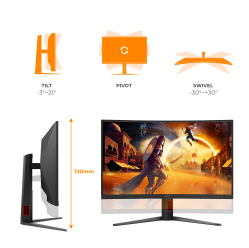 Monitor AOC C32G4Z 31.5 Full HD VA 260Hz Curved