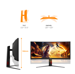 Monitor AOC CU34G4CA 34 WQHD Fast VA 180Hz Curved USB-C 90W
