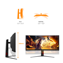 Monitor AOC Gaming CU34G4ZCA 34 UWQHD Fast VA 250Hz Curved