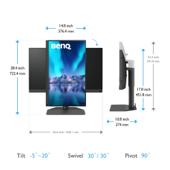 Monitor BenQ SW272QN 27 QHD IPS 60Hz USB-C 90W
