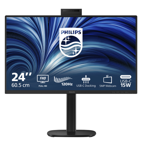 Monitor Philips 24B2N3200J 23.8 Full HD IPS 120Hz USB-C Dock