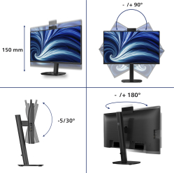 Monitor Philips 24B2N3200J 23.8 Full HD IPS 120Hz USB-C Dock