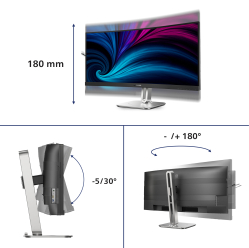 Monitor Philips 34B2U5900C 34 UltraWide Curved VA USB-C RJ45