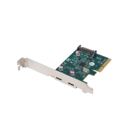 LANBERG Karta sieciowa PCI EXPRESS X1 -> 2X USB-C 3.2 GEN 2X1 led low profile