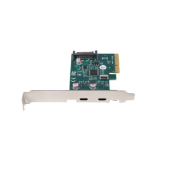 LANBERG Karta sieciowa PCI EXPRESS X1 -> 2X USB-C 3.2 GEN 2X1 led low profile