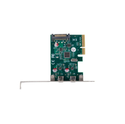 LANBERG Karta sieciowa PCI EXPRESS X1 -> 2X USB-C 3.2 GEN 2X1 led low profile