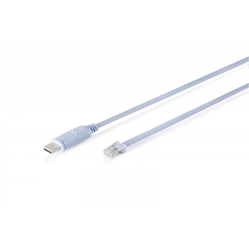 Digitus Kabel adapter do konsoli USB-A 2.0 męski do RJ45 | Chipset FTDI (FT232RNL) | jasnoniebieski | 1.8m