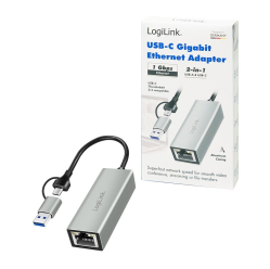 LogiLink Adapter USB-C do Gigabit Ethernet + USB 