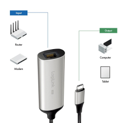 LogiLink Adapter ethernet USB-C/ M 3.2 Gen1 do RJ45 