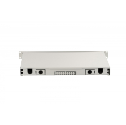 Digitus Przełącznica światłowodowa/panel krosowy z wyposażeniem 19 cali 1U, 24x LC duplex, OM4, wysuwany, Szara