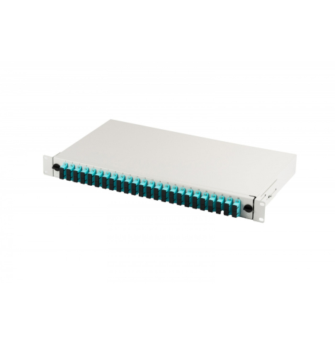 Digitus Przełącznica światłowodowa/panel krosowy z wyposażeniem 19 cali 1U, 24x SC duplex, OM3, wysuwany, Szara