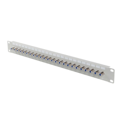 LANBERG Patch panel 24 porty 19 cali gniazdo Typ F beczka szary 
