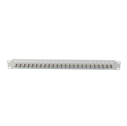 LANBERG Patch panel 24 porty 19 cali gniazdo Typ F beczka szary 