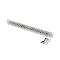 LANBERG Patch panel 24 porty 19 cali gniazdo Typ F beczka szary 