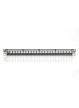Digitus Panel krosowy (patch panel) modularny 19" 24 porty pod moduły keystone, 1U, ekranowany, prowadnica kabli, wymienne pola opisowe Czarny