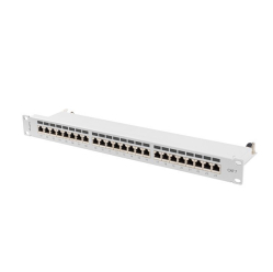 LANBERG Patchpanel 24 port 1U KAT7 EK. PPS7-1024-S Szary 