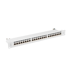 LANBERG Patchpanel 24 port 1U KAT7 EK. PPS7-1024-S Szary 
