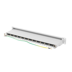 LANBERG Patchpanel 24 port 1U KAT7 EK. PPS7-1024-S Szary 