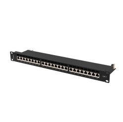 LANBERG Patchpanel 24 port 1U KAT7 EK. PPS7-1024-B Czarny 