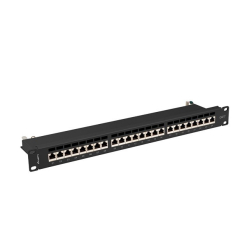LANBERG Patchpanel 24 port 1U KAT7 EK. PPS7-1024-B Czarny 
