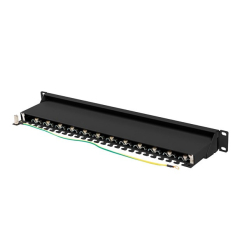 LANBERG Patchpanel 24 port 1U KAT7 EK. PPS7-1024-B Czarny 