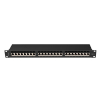 LANBERG Patchpanel 24 port 1U KAT6A EK. PPSA-1024-B Czarny