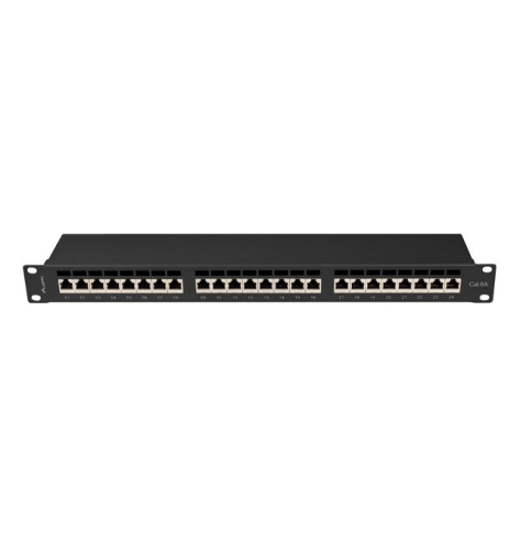LANBERG Patchpanel 24 port 1U KAT6A EK. PPSA-1024-B Czarny