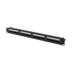LANBERG Patchpanel 24 port 1U KAT6A PPUA-1024-B Czarny 
