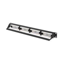 LANBERG Patchpanel 24 port 1U KAT6A PPUA-1024-B Czarny 
