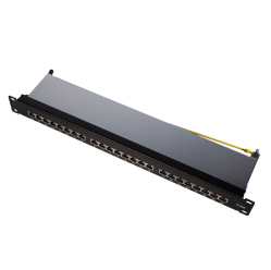 LogiLink Patchpanel CAT6 19' 24- porty, STP czarny 