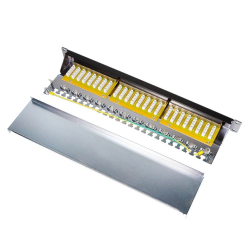 LogiLink Patchpanel CAT6 19' 24- porty, STP czarny 