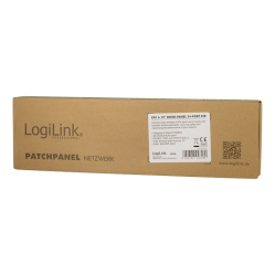 LogiLink Patchpanel CAT6 19' 24- porty, STP czarny 