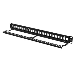LANBERG Patch panel pusty 24 porty 1U 19 cali czarny do modułów keystone 