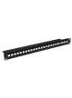 LANBERG Patch panel pusty 24 porty 1U 19 cali czarny do modułów keystone 