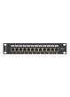 Panel krosowy LANBERG PPF6-9012-B 1U 10 12-portowy ekranowany Kat. 6 czarny 