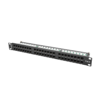 LANBERG Patch Panel 48 Port 1U Kat.6 czarny 