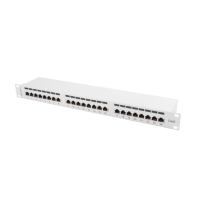 LANBERG Patch Panel 24 Port 1U Kat.6 szary ekranowany 