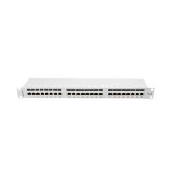 LANBERG Patch Panel 24 Port 1U Kat.6 szary ekranowany 