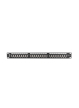 LANBERG Patch Panel 24 Port 1U Kat.6 czarny ekranowany 