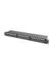 LANBERG Patch Panel 24 Port 1U Kat.6 czarny ekranowany 