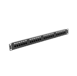 LANBERG Patch Panel 24 Port 1U Kat.6 czarny 