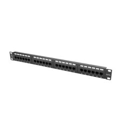 LANBERG Patch Panel 24 Port 1U Kat.5E czarny 
