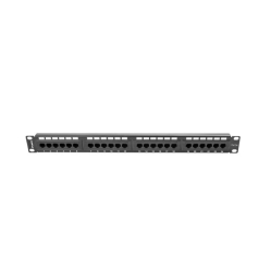 LANBERG Patch Panel 24 Port 1U Kat.5E czarny 