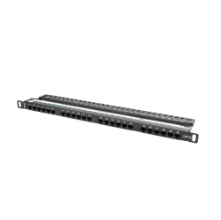 LANBERG Patch Panel 24 Port 0.5U Kat.5E czarny 
