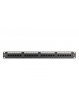 Digitus Panel krosowy (patch panel) 19'' 24x RJ45, LSA pion, kat.6, nieekranowany, 1U, prowadnica kabli, pola opisowe, Czarny